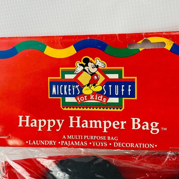 Disney Mickey Mouse Happy‎ Hamper Bag Kids Storage Laundry Decoration Franco - Picture 3 of 6